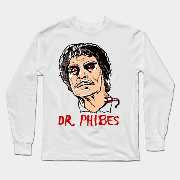 Mani Yack Dr Phibes 2 Long Sleeve T-Shirt by Tom Krohne